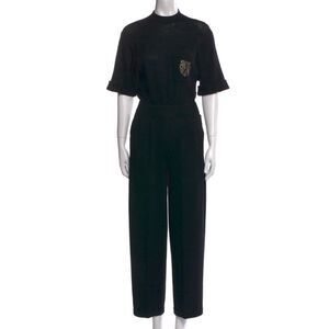 Vintage Saint John Women's Size 10 Black Santana Knit One Piece Jumpsuit